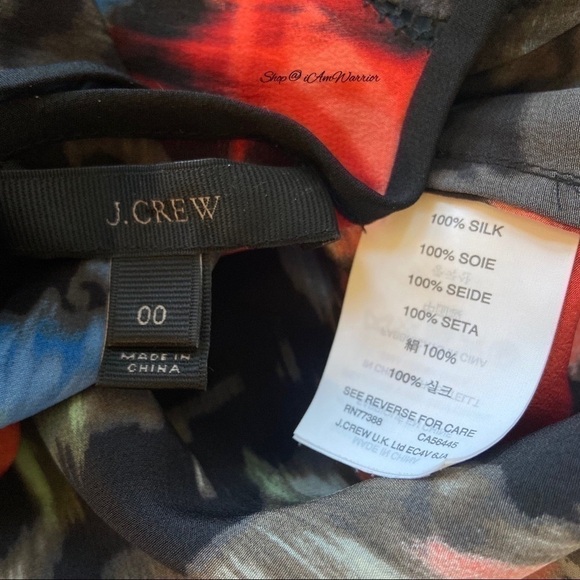 J.Crew sleeveless silk abstract watercolor top *shop@iamwarrior - Picture 8 of 9